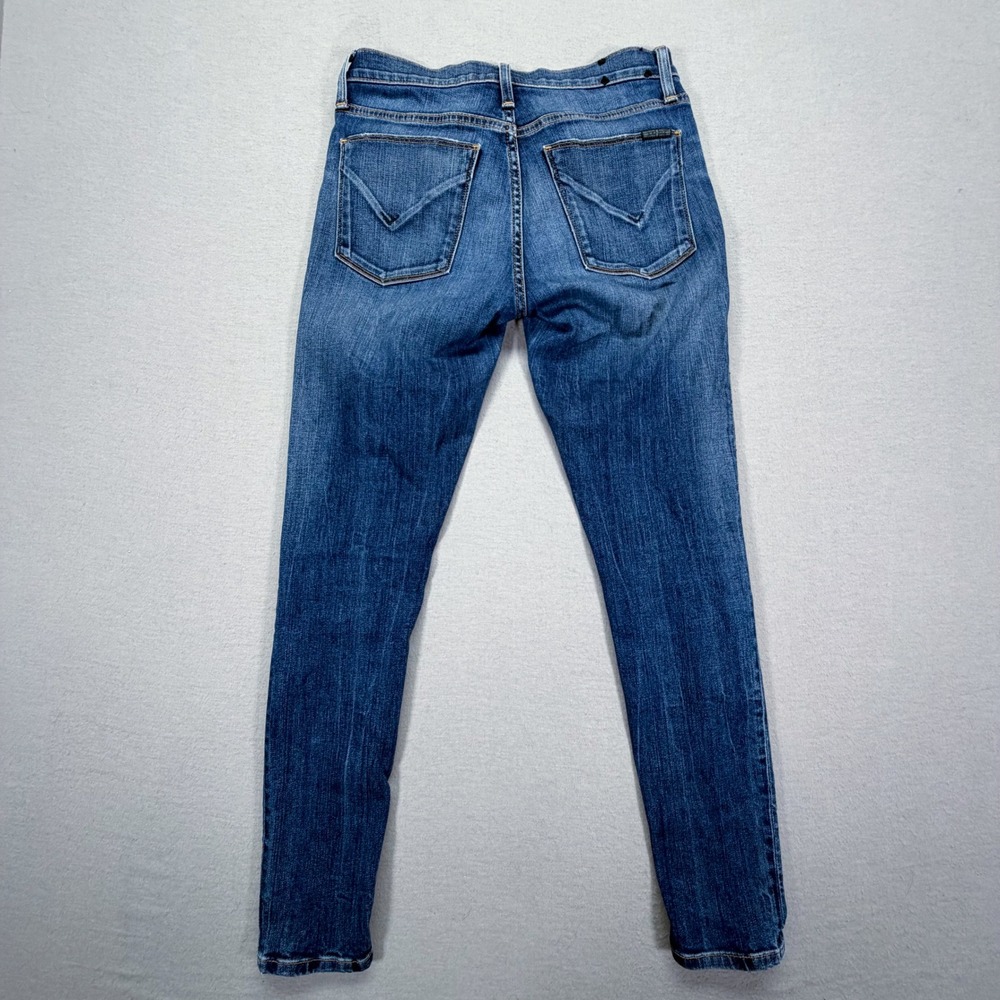 Hudson Skinny Jeans Womens 25 Excellent Blue Medium Wash Stretch Denim Low Rise - Picture 8 of 9